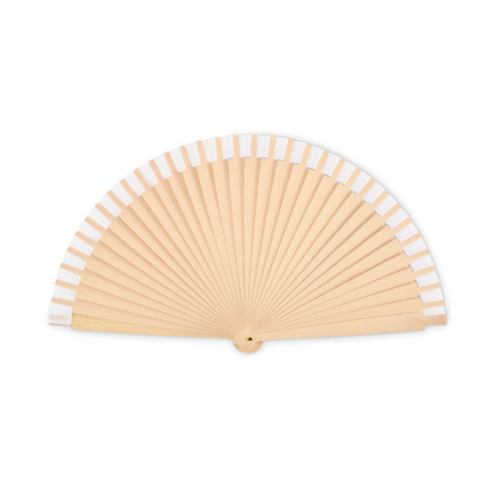 Branded Schima Wood Hand Fan with 34 Ribs without branding