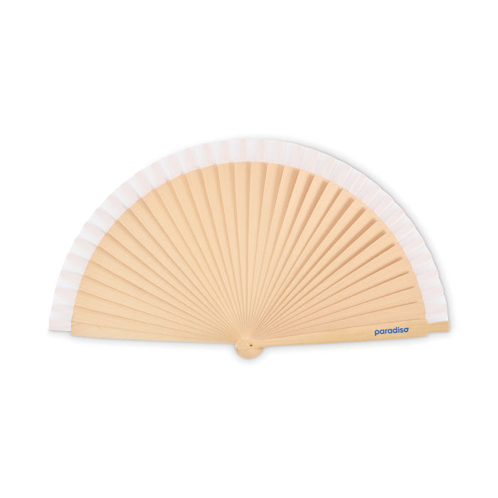 Branded Schima Wood Hand Fan with 34 Ribs