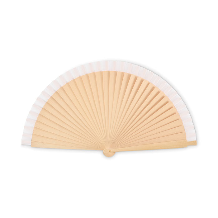 Branded Schima Wood Hand Fan with 34 Ribs without branding
