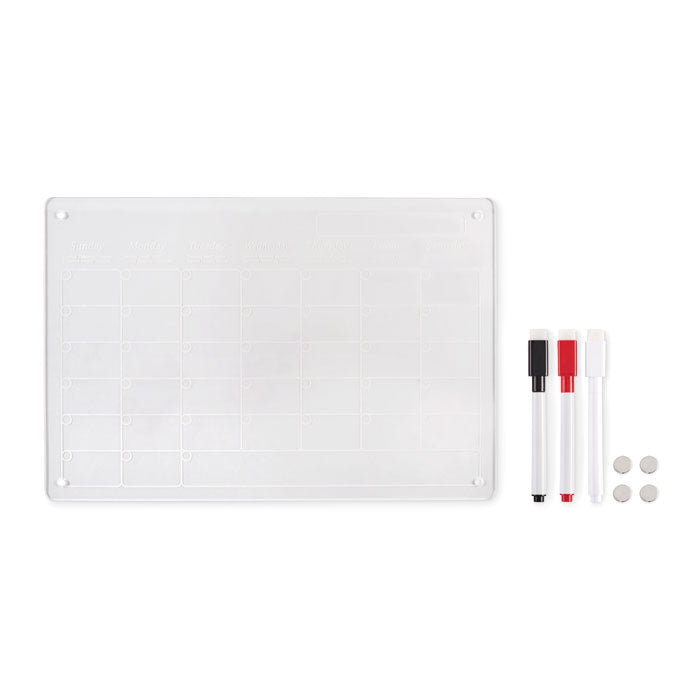Branded Magnetic Acrylic Monthly Planner without branding