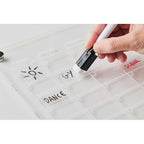 Branded Magnetic Acrylic Monthly Planner in use