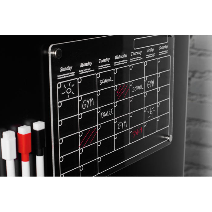 Branded Magnetic Acrylic Monthly Planner without branding
