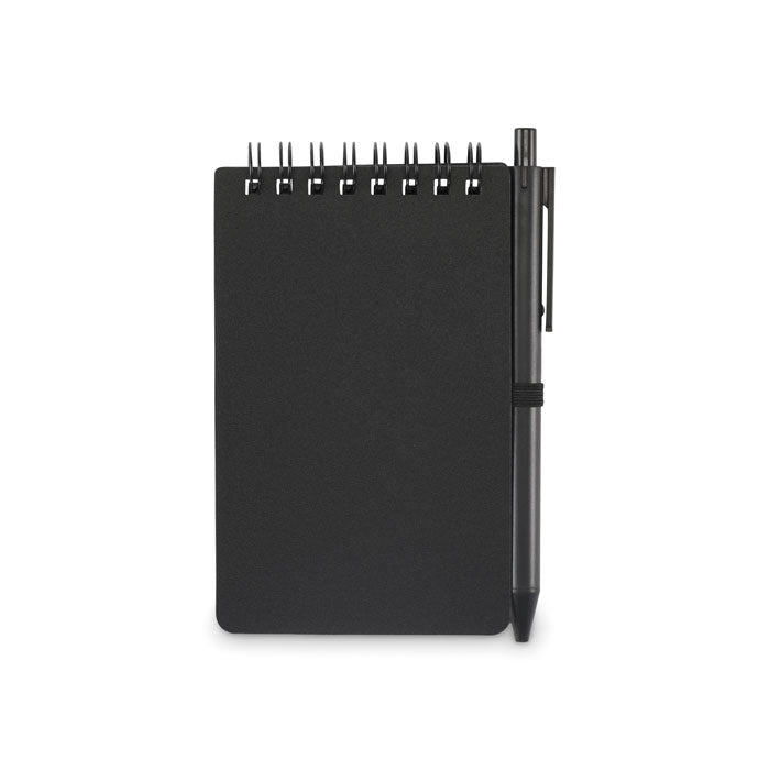 Branded Water Repellent Notepad with Pen without branding