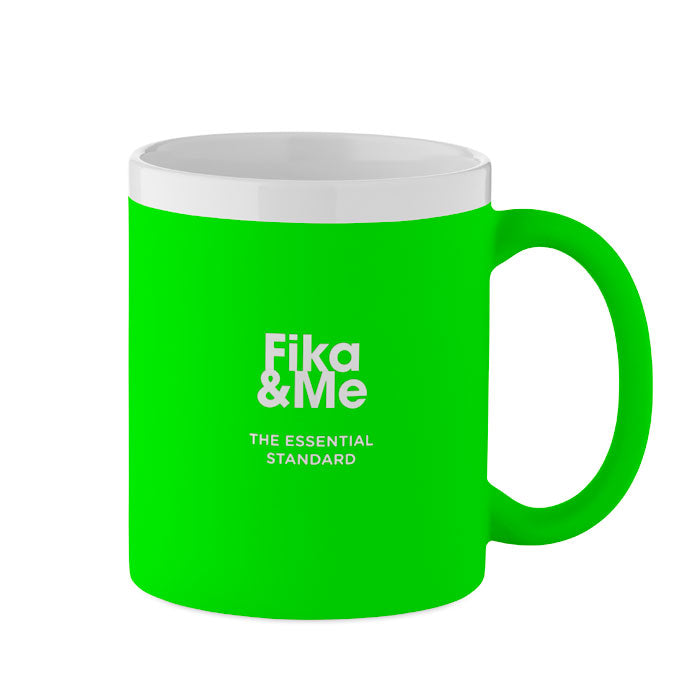 Branded Stoneware Mug for Engraving in Green