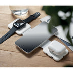 Branded Foldable Magnetic Charging Station in use