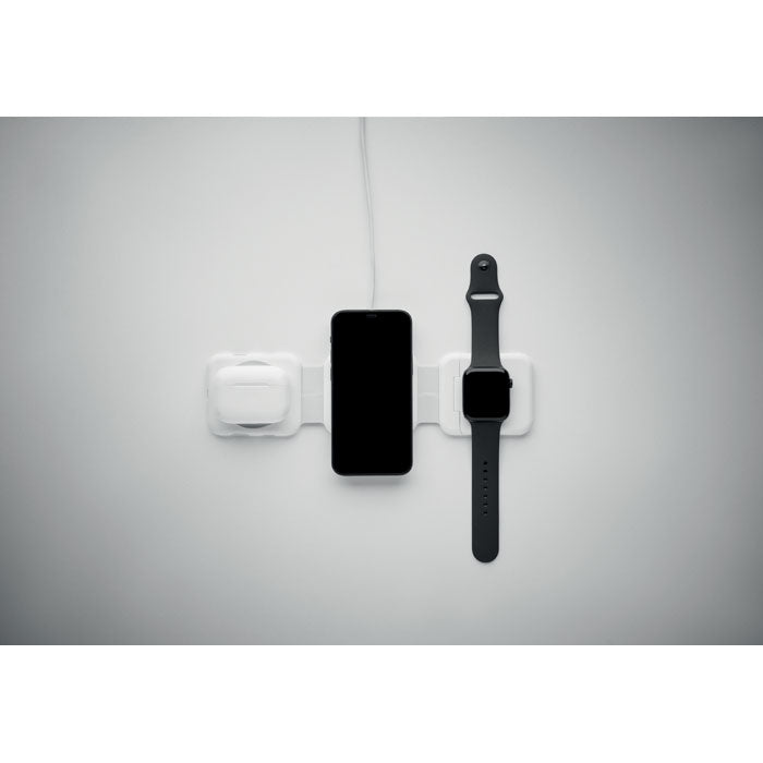 Branded Foldable Magnetic Charging Station in use