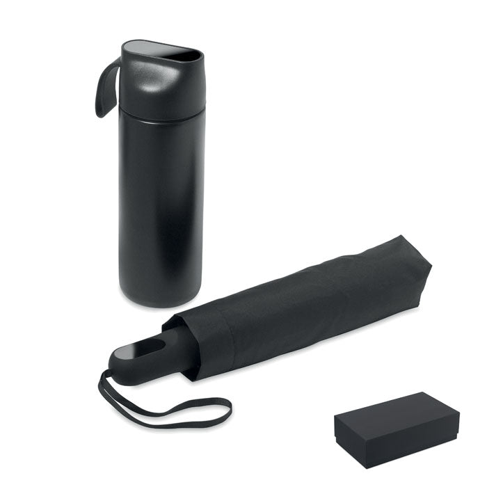Branded umbrella and bottle gift set