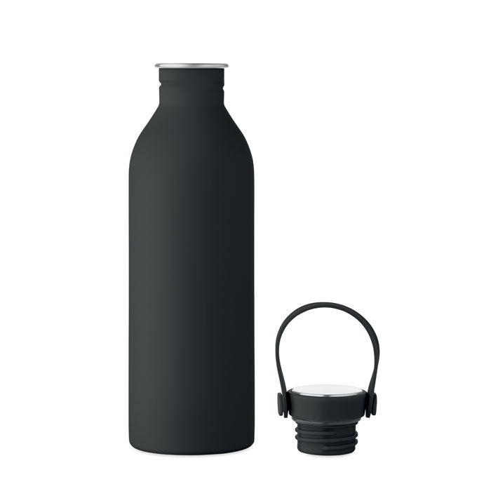 Branded Recycled Steel Bottle with Silicone Handle without branding