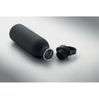 Branded Recycled Steel Bottle with Silicone Handle in use