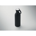 Branded Recycled Steel Bottle with Silicone Handle in use