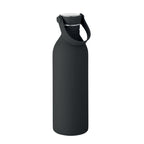 Branded recycled steel bottle with silicone handle
