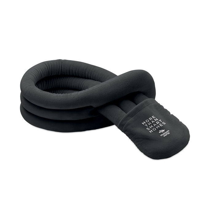 Branded Bendable Roll Travel Pillow in Black