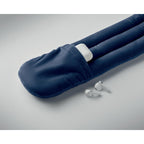 Branded Bendable Roll Travel Pillow in use