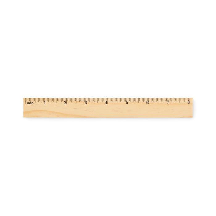 Branded Pine Wood Ruler - 20cm without branding
