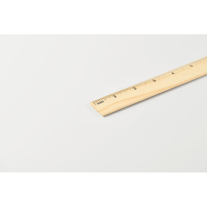 Branded Pine Wood Ruler - 20cm without branding