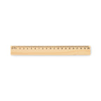 Branded pine wood ruler, 20cm