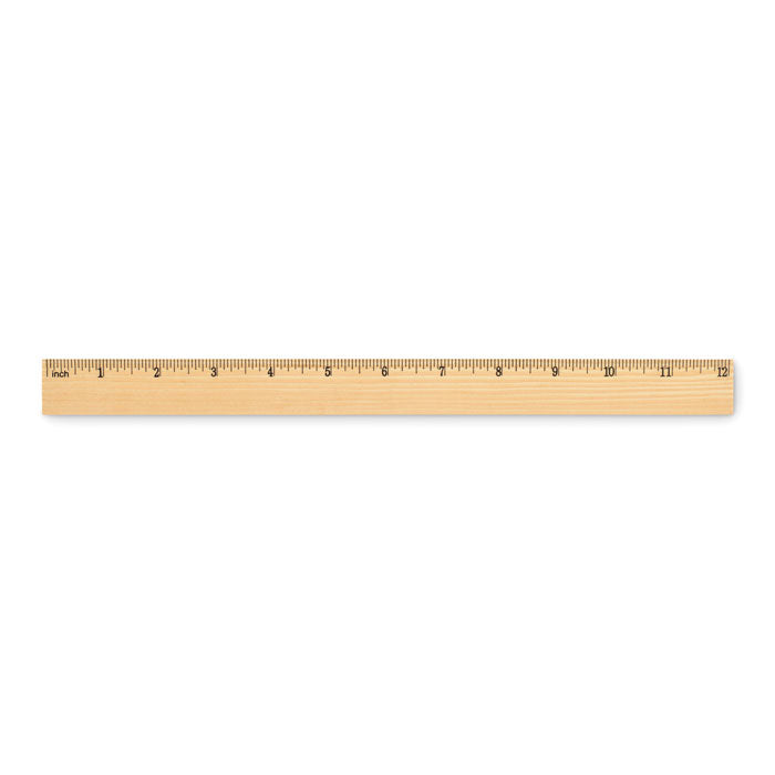 Branded Pine Wood Ruler - 30cm without branding