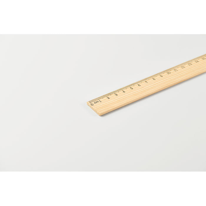 Branded Pine Wood Ruler - 30cm without branding