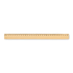 Branded pine wood ruler, 30cm