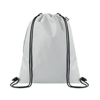 Branded Drawstring Bag in 420D RPET in White