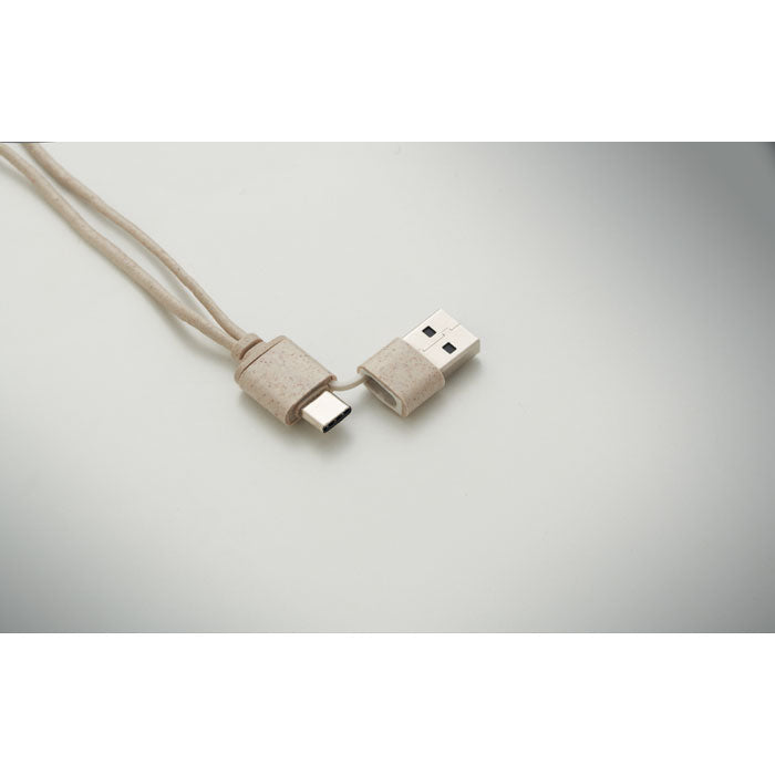 Branded Cable Set in Wheat Straw Case without branding
