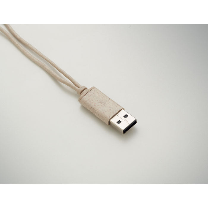 Branded Cable Set in Wheat Straw Case without branding
