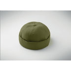 Branded Docker Cap in use
