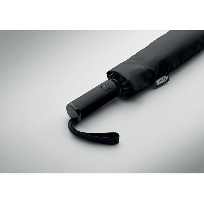 Branded Reverse Windproof Umbrella in use