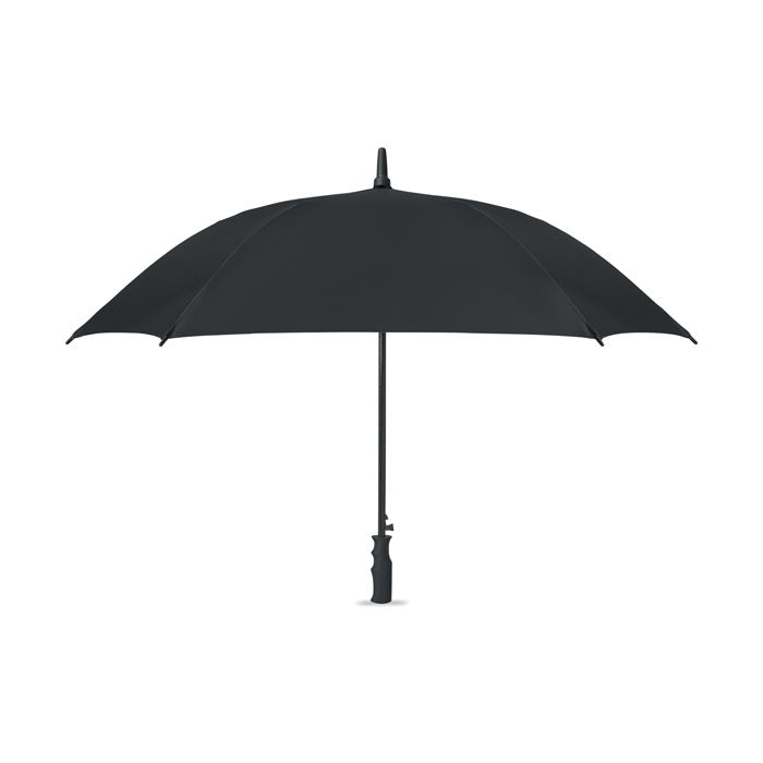 Branded 23 Inch Windproof Square Umbrella in Black