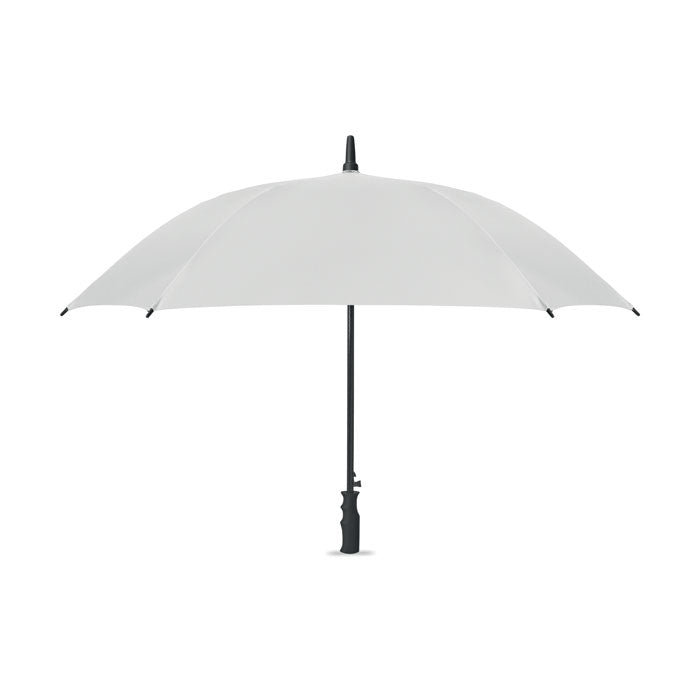 Branded 23 Inch Windproof Square Umbrella in White