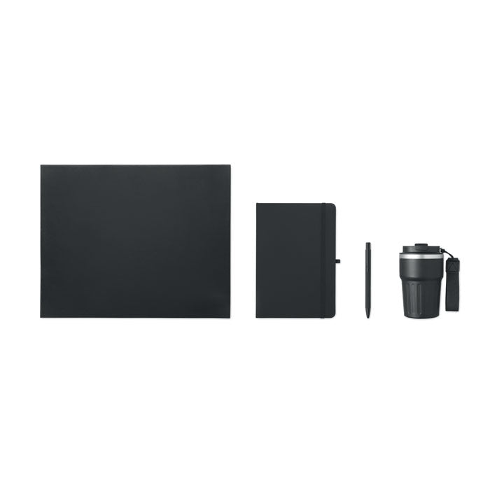 Branded Notebook, Pen and Tumbler Gift Set without branding