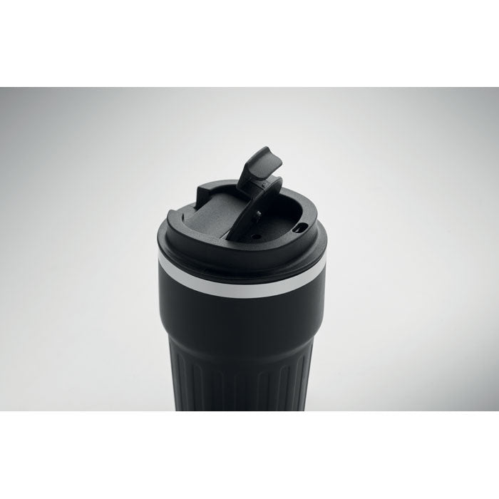 Branded Notebook, Pen and Tumbler Gift Set in use