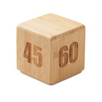 Branded Bamboo Twist Snooze Timer without branding