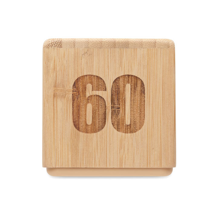 Branded Bamboo Twist Snooze Timer without branding