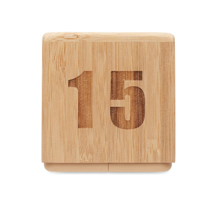 Branded Bamboo Twist Snooze Timer without branding