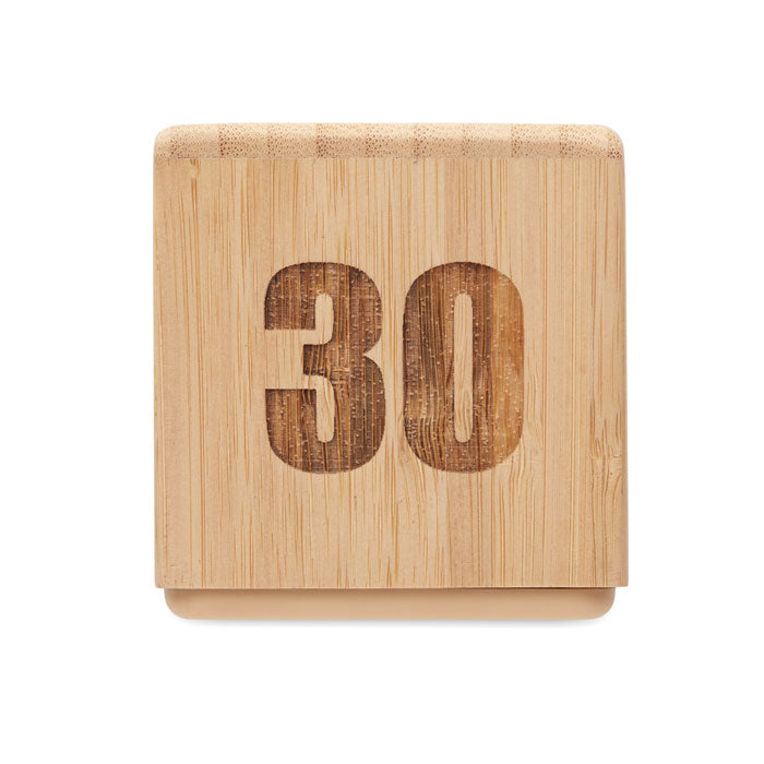 Branded Bamboo Twist Snooze Timer without branding