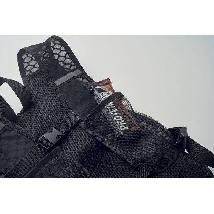Branded Sports Backpack 420D PU in use