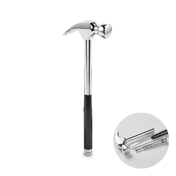 Branded Claw Hammer with Screwdriver Bits