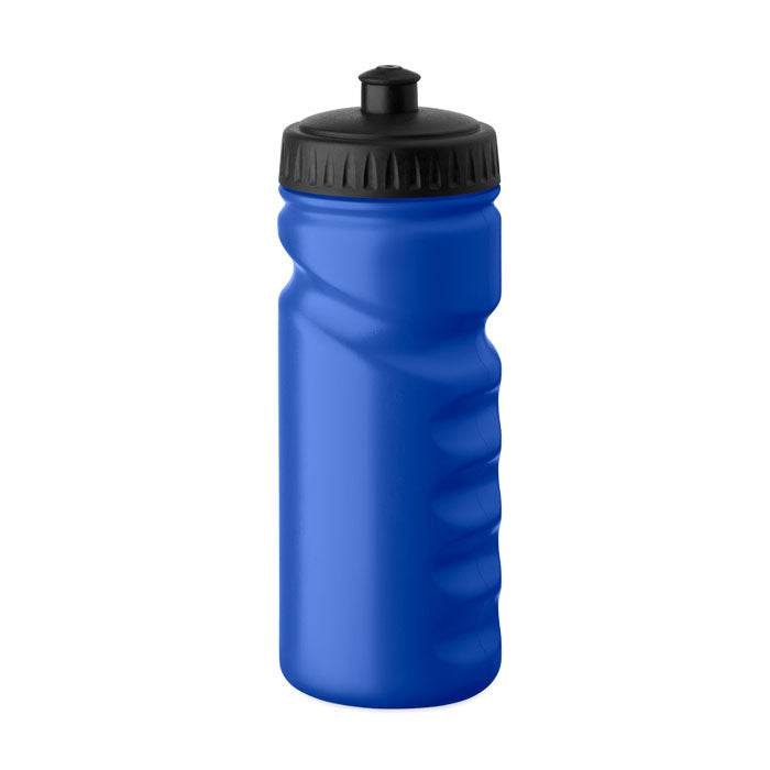 Branded PE Sports Bottle with Handgrip - 500ml in Blue