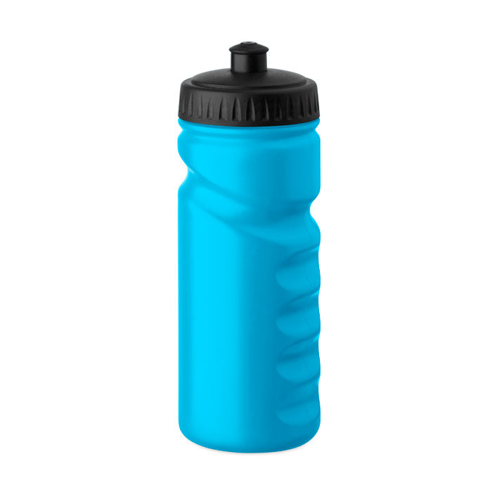 Branded PE Sports Bottle with Handgrip - 500ml in Blue
