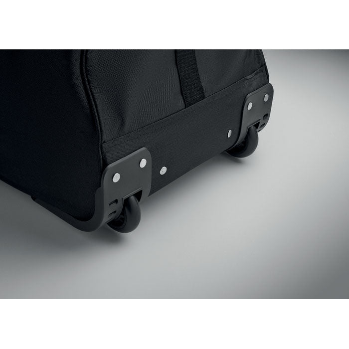 Branded Duffle Bag Trolley 600D RPET in use