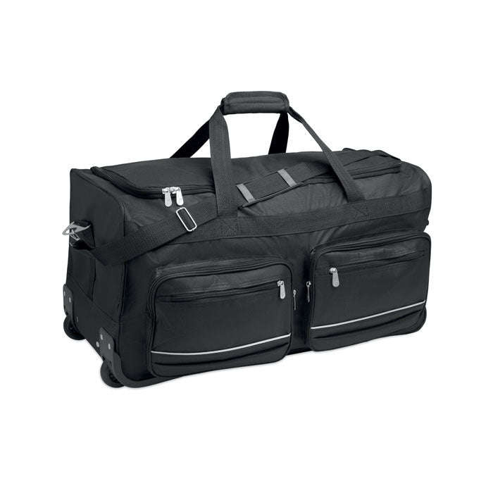 Branded Duffle Bag Trolley 600D RPET without branding
