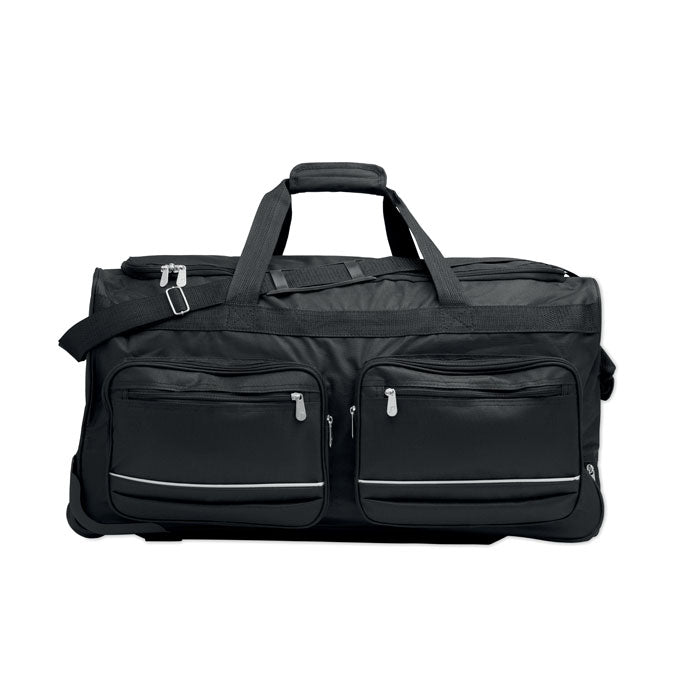 Branded Duffle Bag Trolley 600D RPET without branding