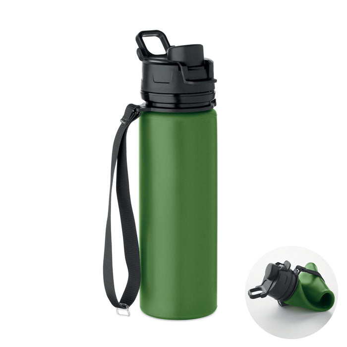 Branded foldable silicone sports bottle