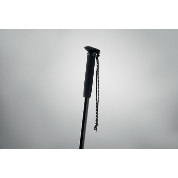 Branded Telescopic Walking Pole in use