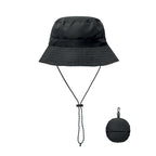 Branded Water Repellent Fisherman Hat in Black