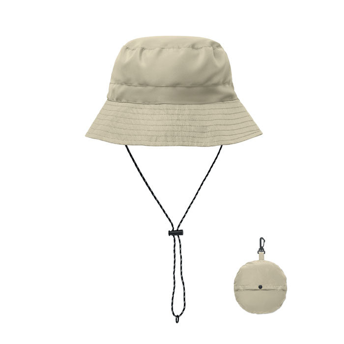 Branded Water Repellent Fisherman Hat in Brown