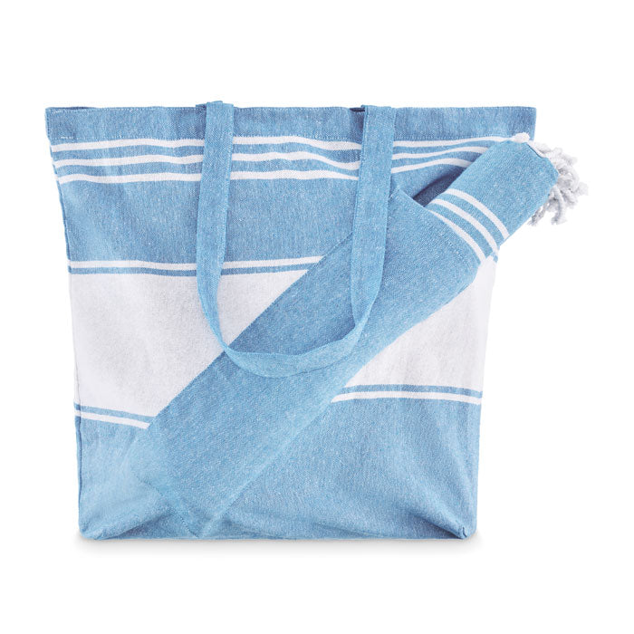 Branded Beach Bag with Hammam Towel Set