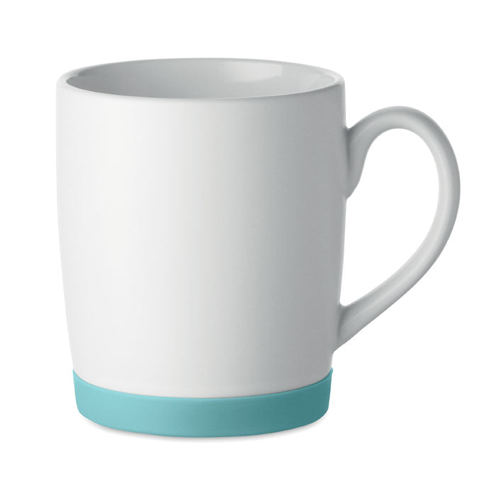 Branded Matt Mug with Silicone Base in Blue