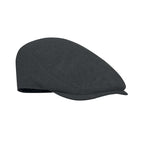 Branded Newsboy Flat Cap 335gsm in Black